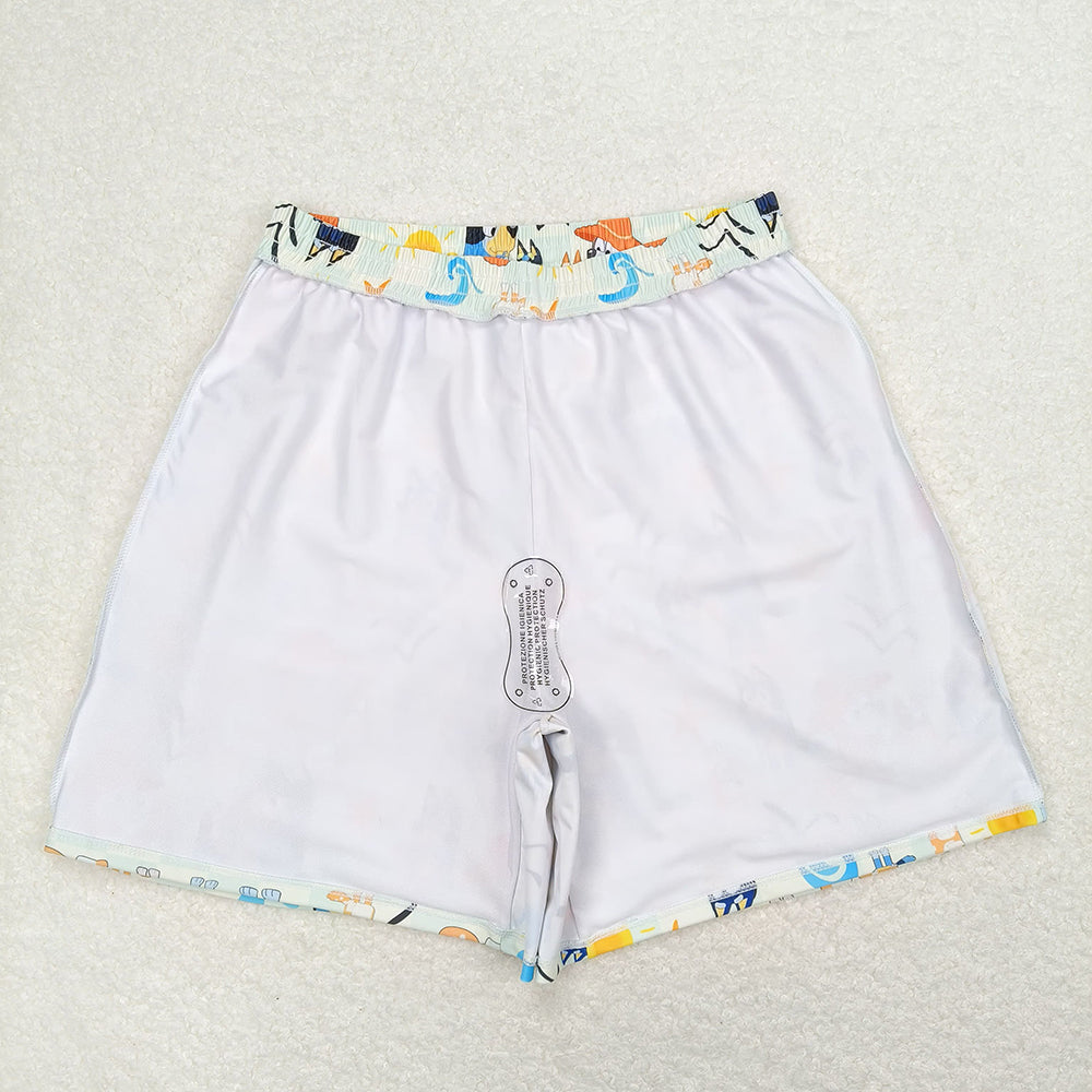 Adult Man Dogs Family Starfish Bottom Trunk Shorts Swimwear