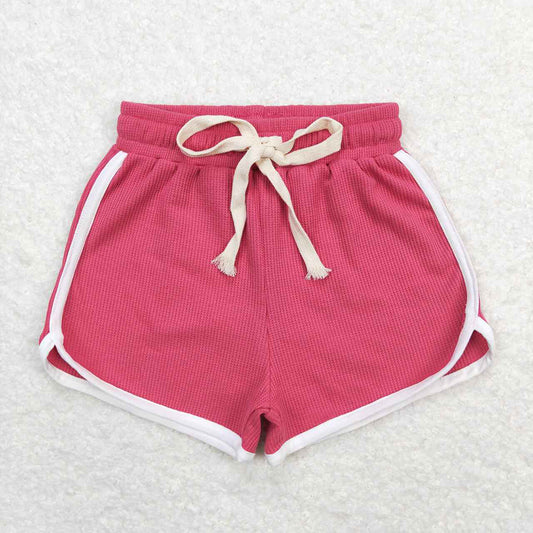 Baby Girls Dark Pink Summer Sports Design Shorts