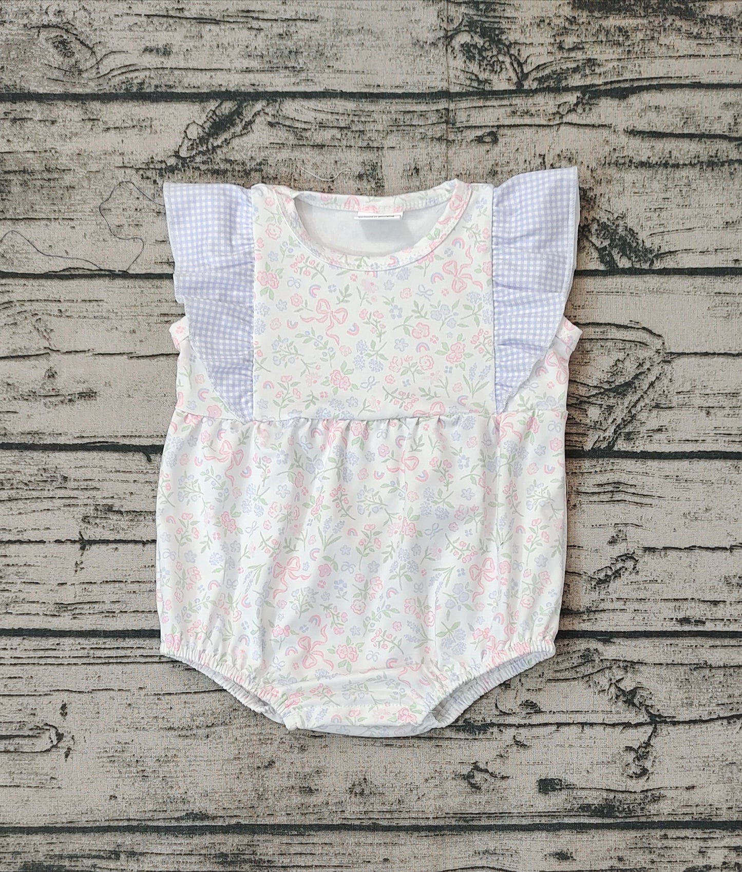 Baby Girls Flowers Bows Ruffle Summer Rompers