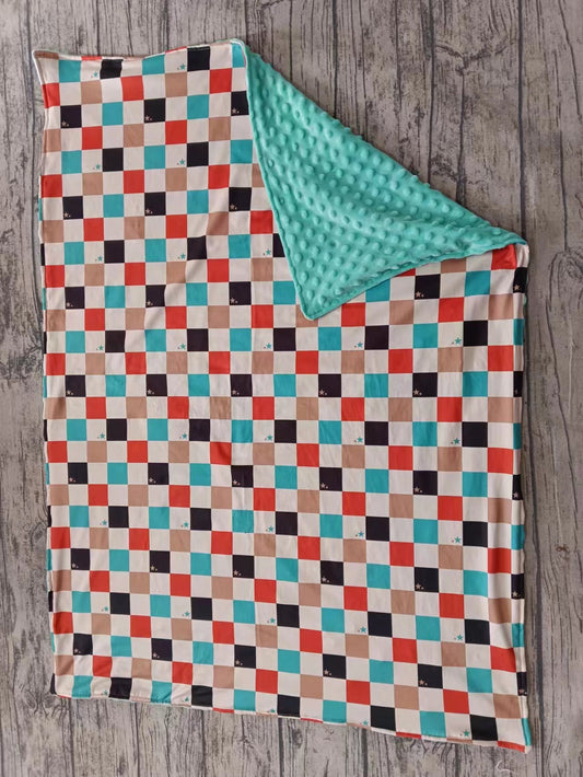 Baby Kids Checkered Minky Blankets preorder(moq 5)