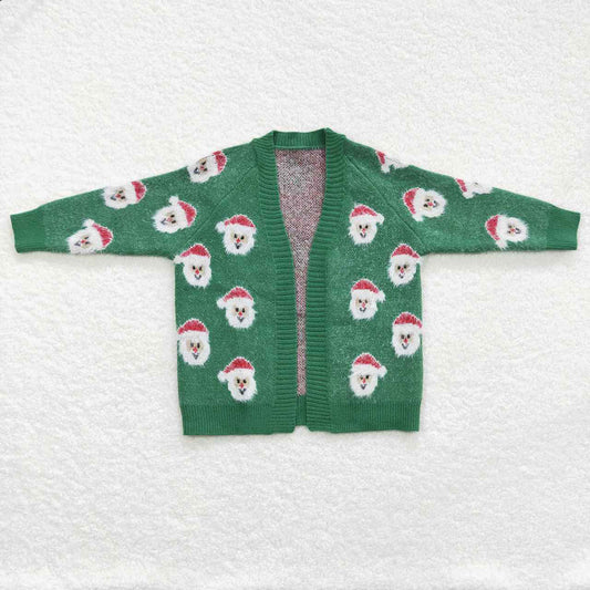 Baby Girls Green Christmas Santa Long Sleeve Sweaters