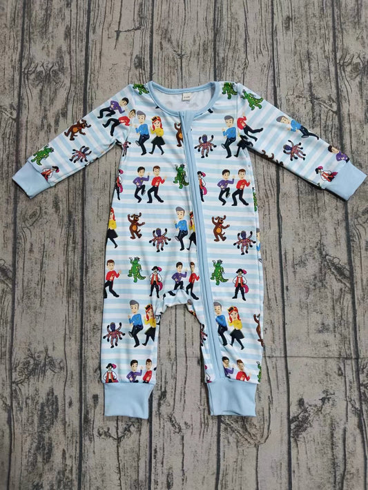 Preorder(moq 5)Baby Infant Boys Cartoon Animals Zip Sleepers Rompers