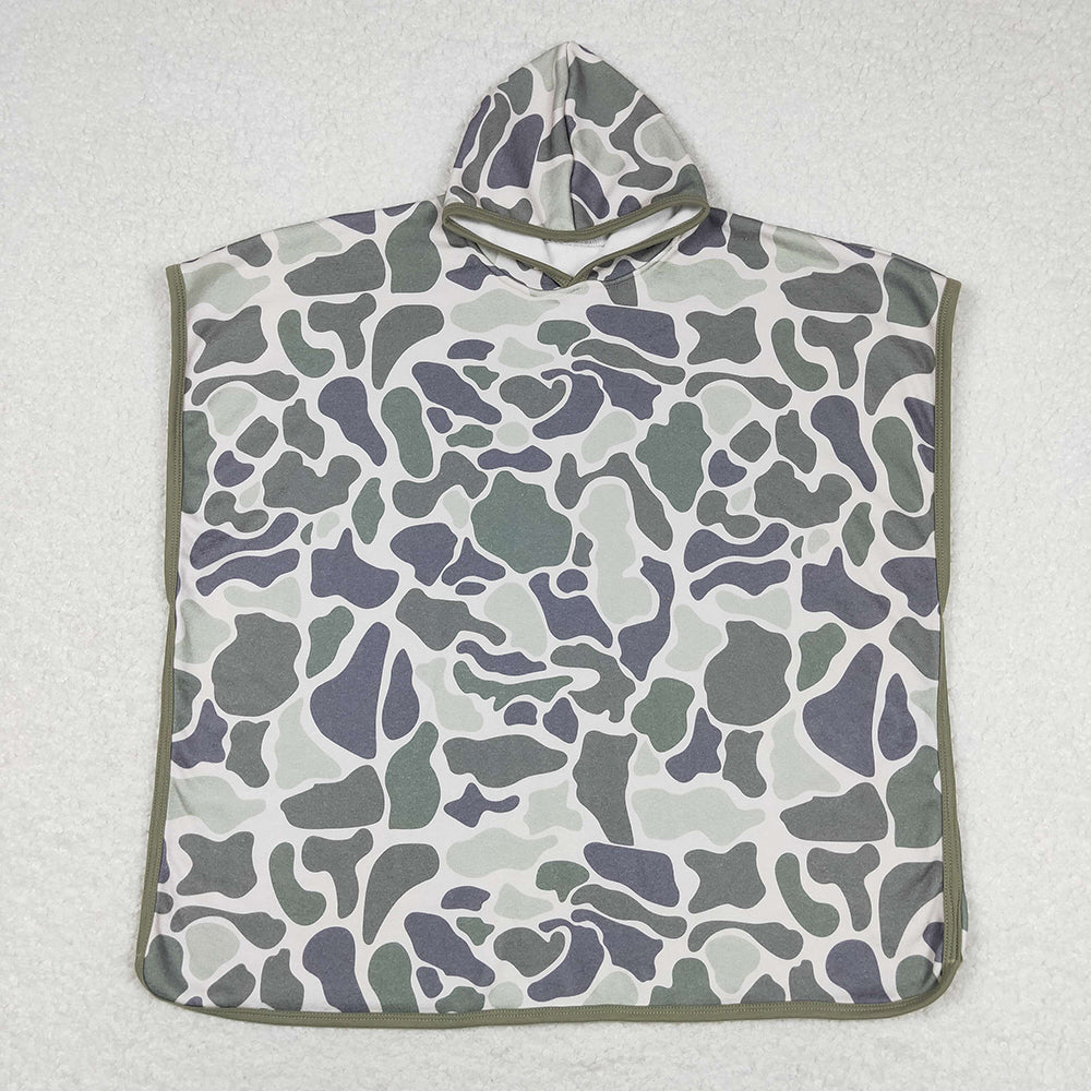 Baby Kids Children Green Camo Terry Swim Towel Cover Ups