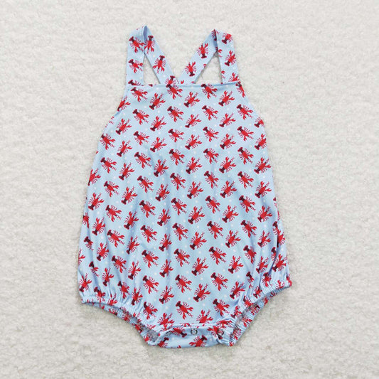 Baby Infant Boys Crawfish Straps Rompers