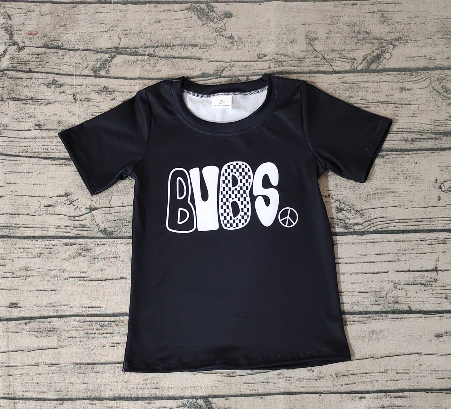 Baby Boys Black Bubs Short Sleeve Tee Shirts Tops