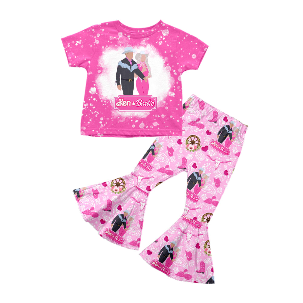 Baby Girls Pink Shirt Doll Bell Pants Clothes Sets preorder(moq 5)