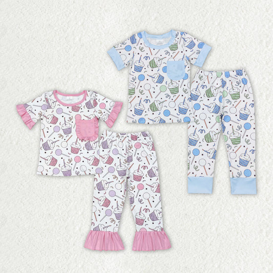 Baby Girls Birthday Sibling Brother Tops Pants Pajamas Clothes Sets