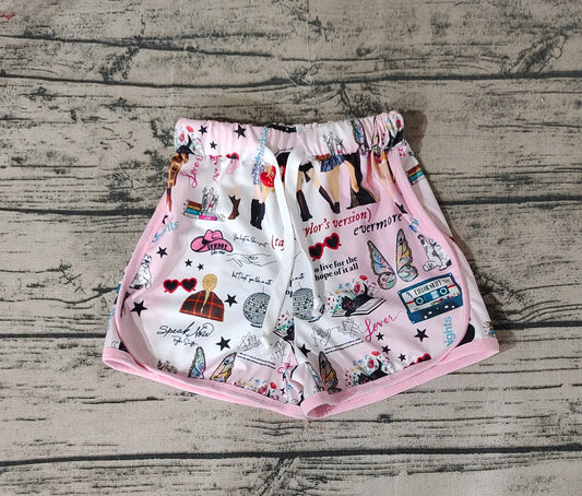 Baby Girls Singer Butterfly Pink Summer Shorts