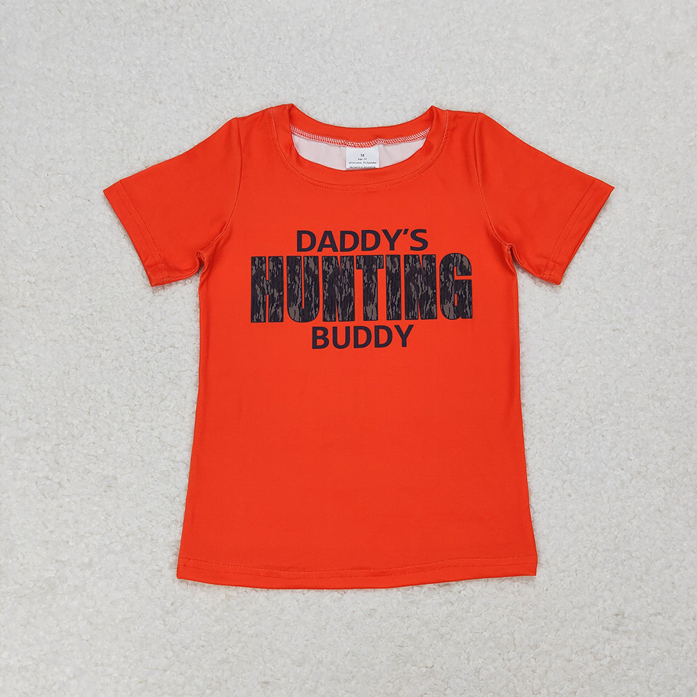 Baby Boys Daddy's Hunting Buddy Short Sleeve Tee Shirts Tops