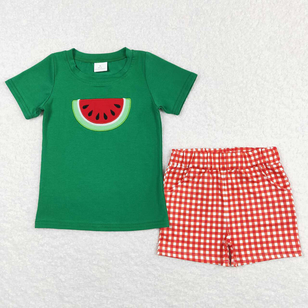 Baby Boys Watermelon Sibling Summer Rompers Clothes Sets