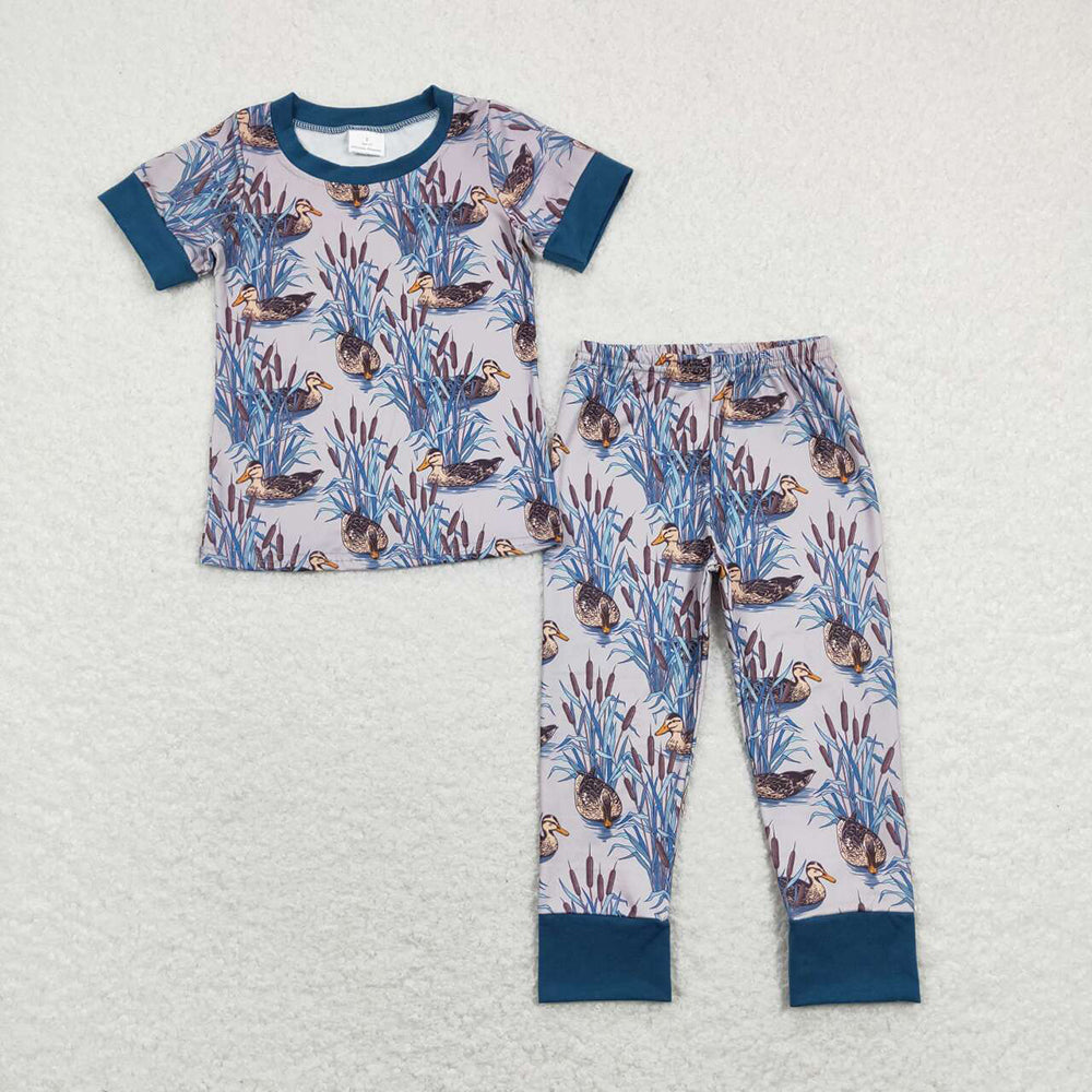 Baby Boys Short Sleeve Duck Tops Pants Pajamas Clothes Sets