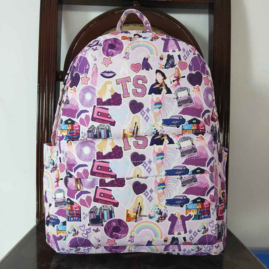 Baby Kids Girls Purple Color Singer Backpack Back Bags