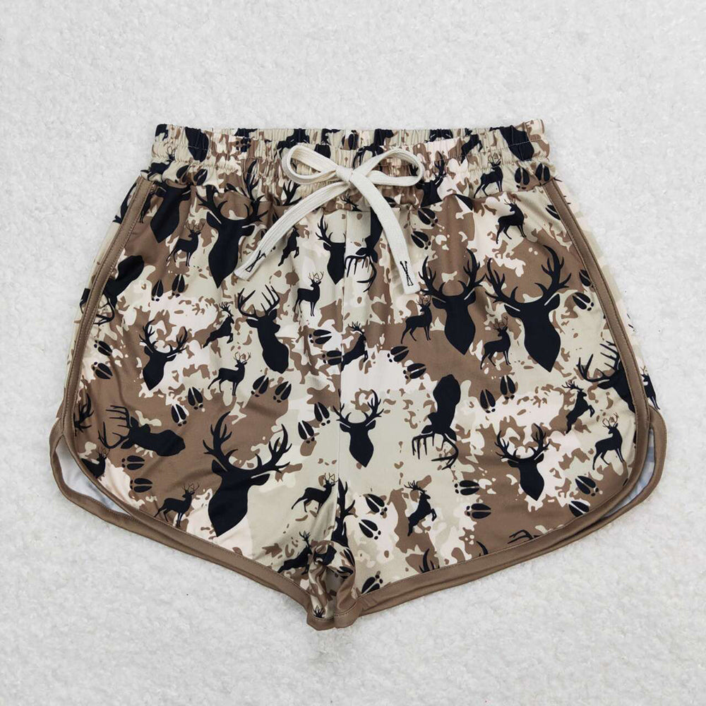 Mommy and Me Baby Girls Green Deer Hunting Summer Shorts Bottoms