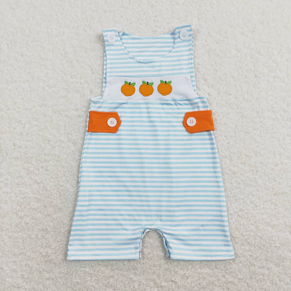 Baby Infant Boys Peach Fruit Sleeveless Rompers