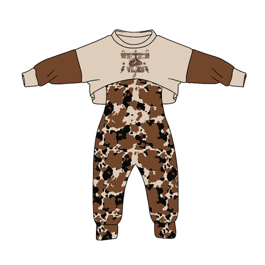 Baby Girls Western Vibes 2pcs Jumpsuits Sets preorder(moq 5)