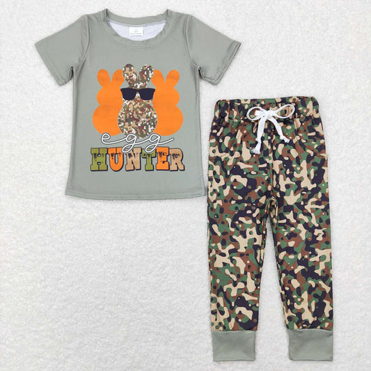 Baby Boys Easter Rabbit Hunter Shirts Tops Camo Pants Clothes Sets