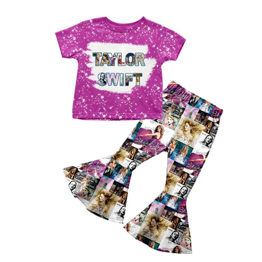 Baby Girls Country Singer Shirt Top Western Cute Bell Pants Sets preorder(moq 5)