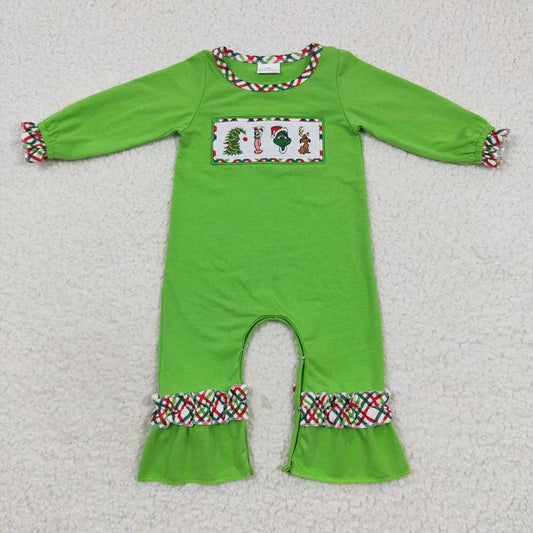 Baby Girls Christmas Frogs Rompers