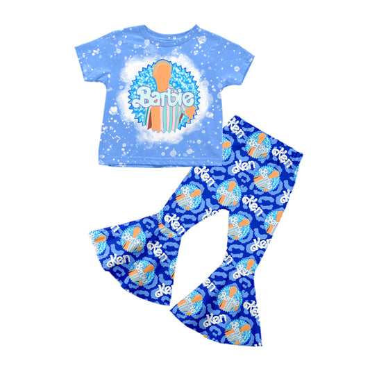 Baby Girls Blue Doll Party Bell Pants Clothing Sets preorder(moq 5)