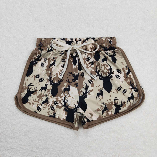 Baby Girls Green Deer Hunting Summer Shorts Bottoms