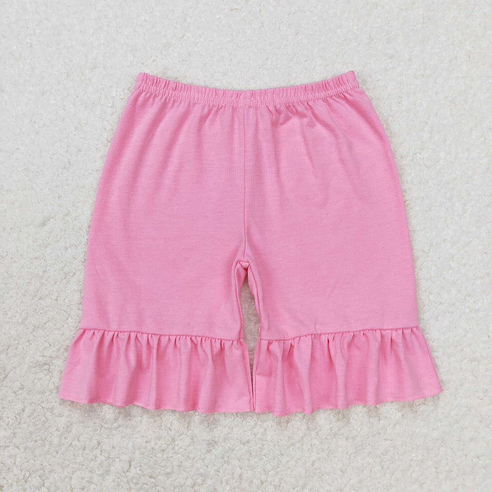 Baby Girls Summer Pink Ruffles Shorts Bottoms