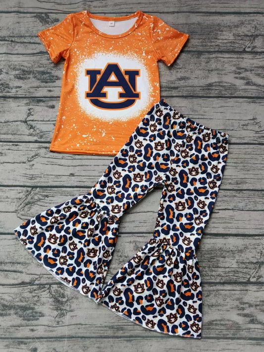 Baby Girls AU Teams Top Bell Pants Clothes Sets Preorder(moq 5)