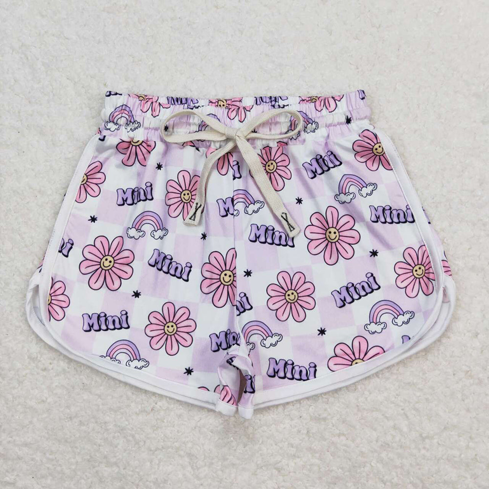 Mama and Mini Flowers Rainbow Summer Shorts Bottoms