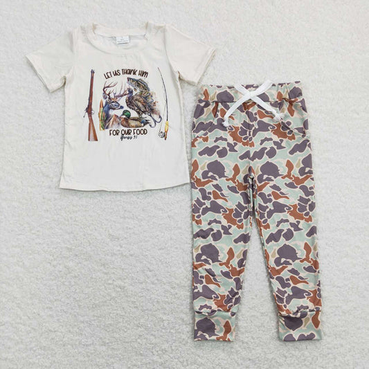 Baby Boys Duck Hunting Deer Shirt Camo Pockets Pants Clothes Sets