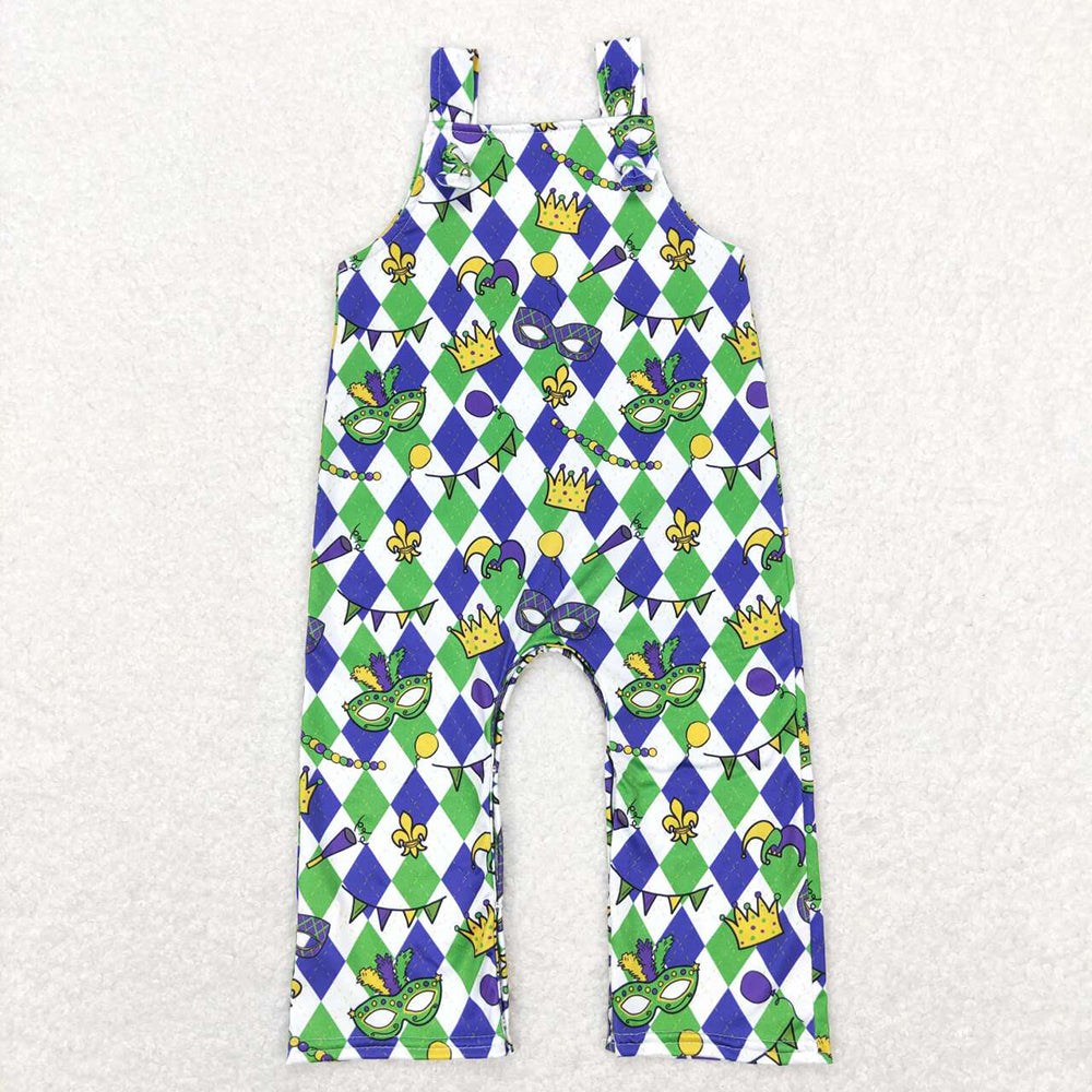 Baby Infant Boys Mardi Gras Aztec Straps Sleeve Rompers