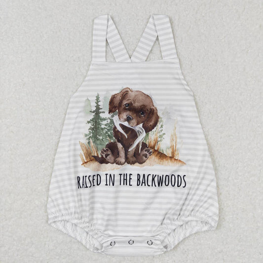 Baby Infant Boys Dog Fishing Rompers