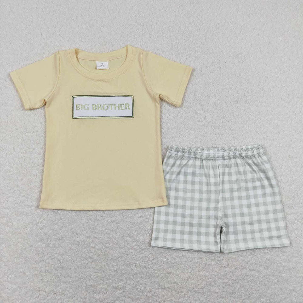 Baby Boys Big Brother Short Sleeve Tee Top Shorts Clothes Sets