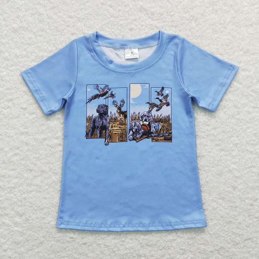 Baby Boys Hunting Dog Duck Deer Short Sleeve Tee Shirts Tops