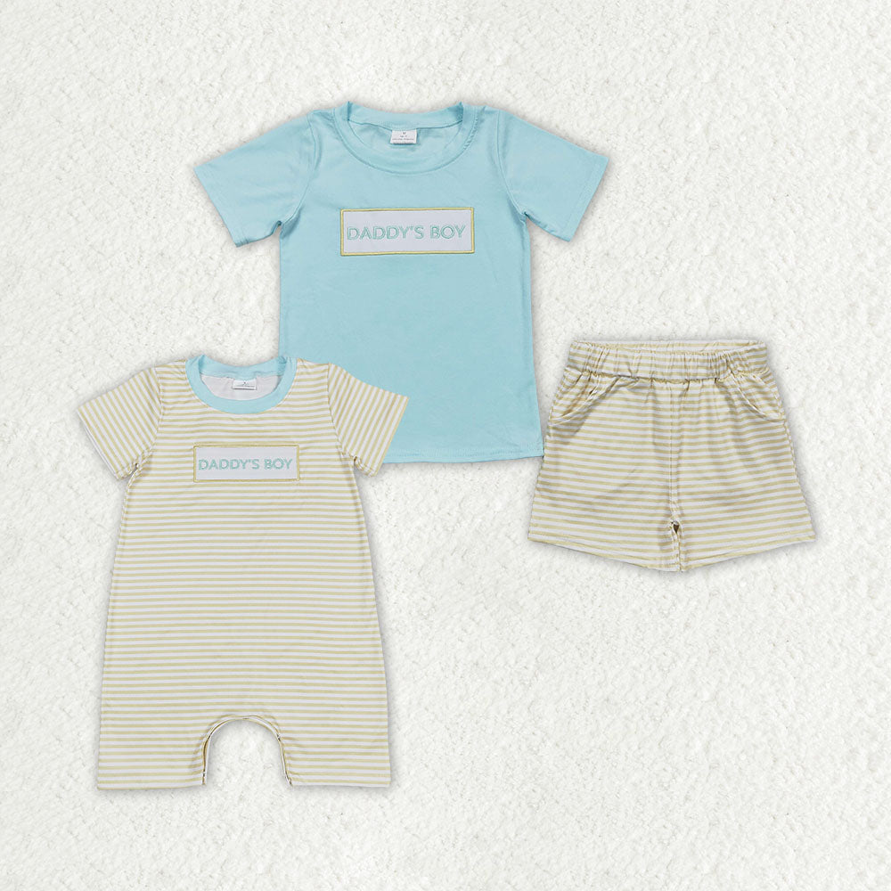 Baby Boys Daddy's Boy Shirt Shorts Rompers Father's Day Clothes Sets