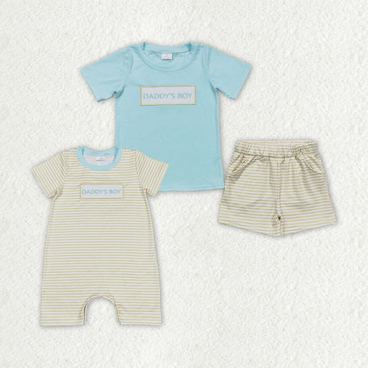 Baby Boys Daddy's Boy Shirt Shorts Rompers Father's Day Clothes Sets