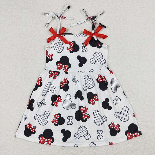 Baby Toddler Girls Cartoon Mouse Straps Knee Length Dresses