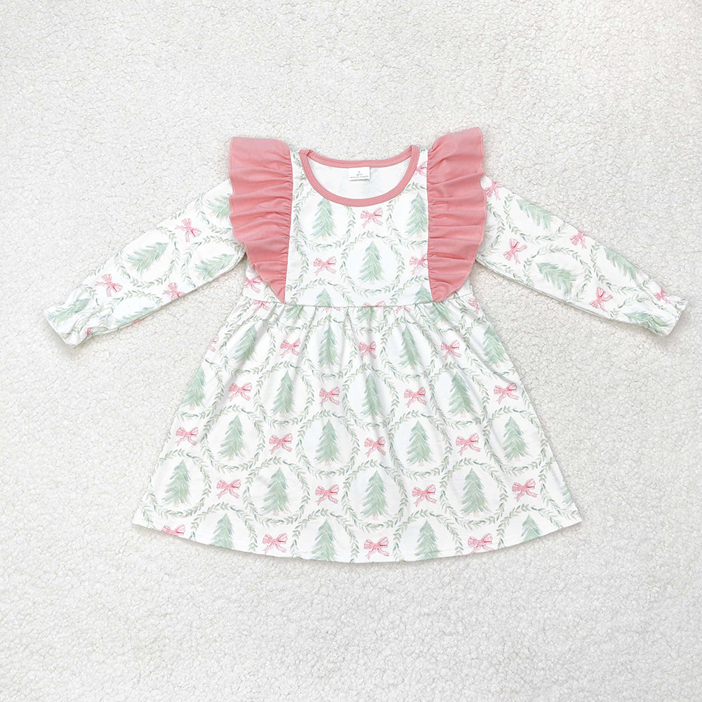 Baby Girls Christmas Trees Sibling Rompers Dresses