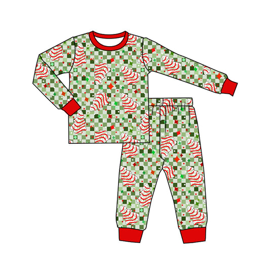 Baby Boys Christmas Tree Cake Pajamas Pants Clothes Sets preorder(moq 5)