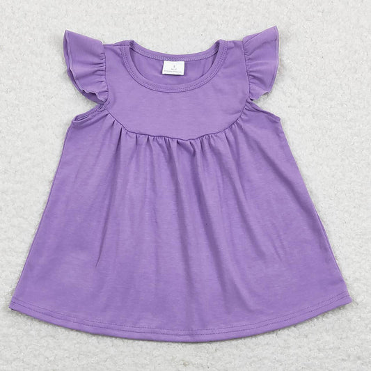 Baby Girls Lavender Flutter Sleeve Tunic Tops