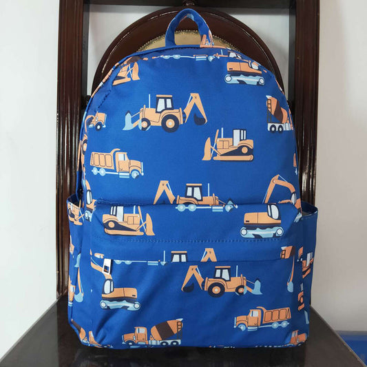 Baby Kids Boys Navy Construction Backpack Back Bags