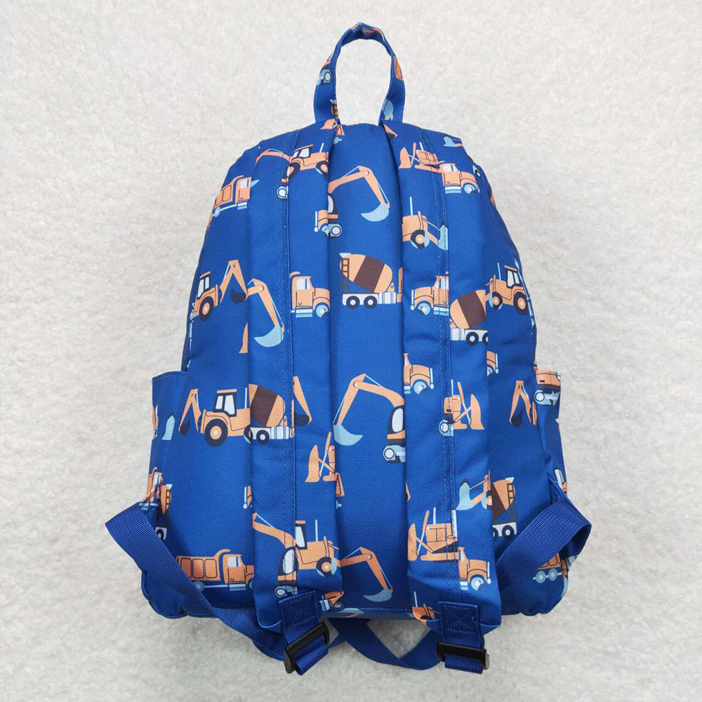 Baby Kids Boys Navy Construction Backpack Back Bags