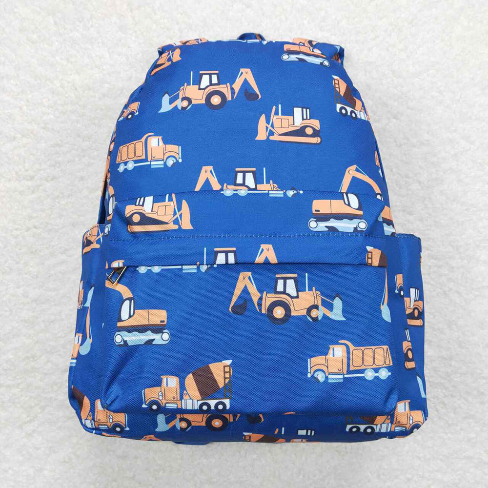 Baby Kids Boys Navy Construction Backpack Back Bags