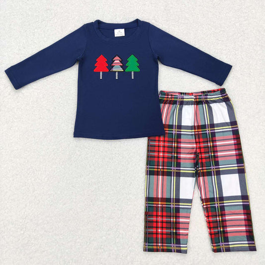 Baby Boys Christmas Tree Long Sleeve Top Pants Clothes Sets