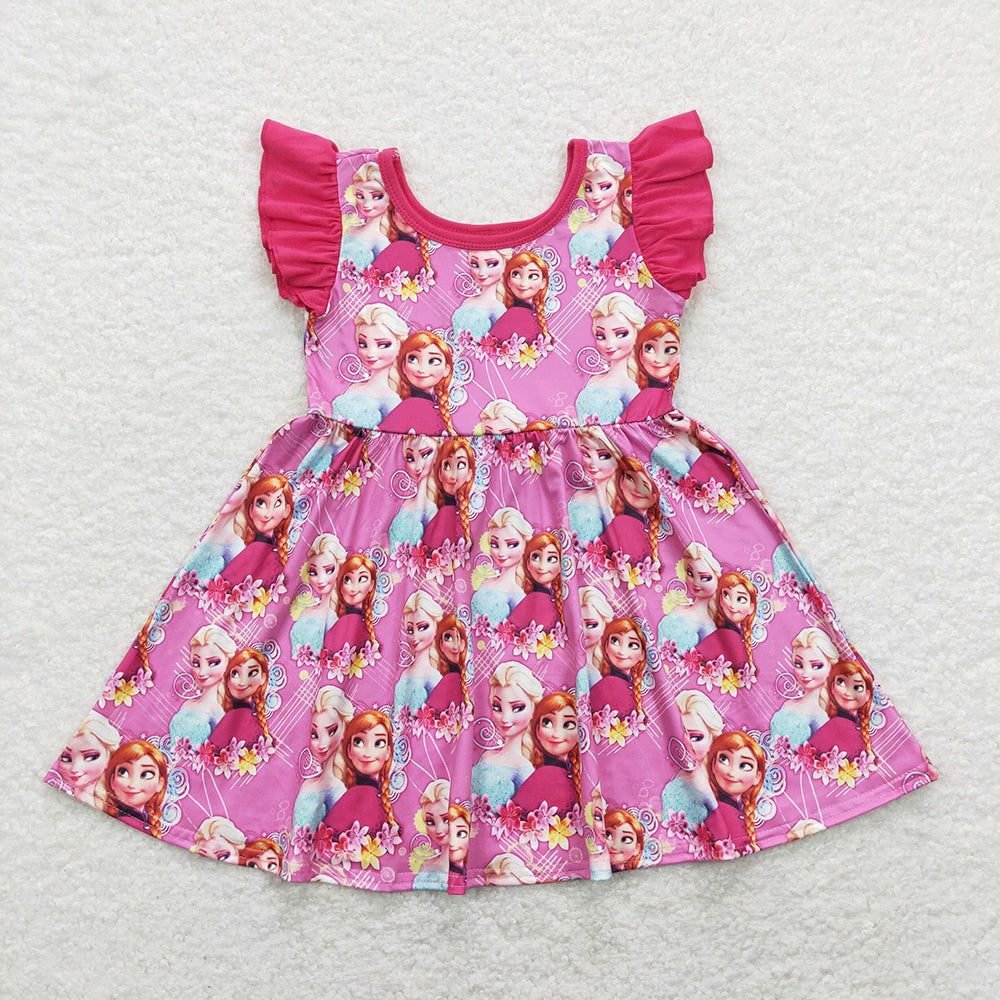 Baby Girls Sister Pink Knee Length Dresses