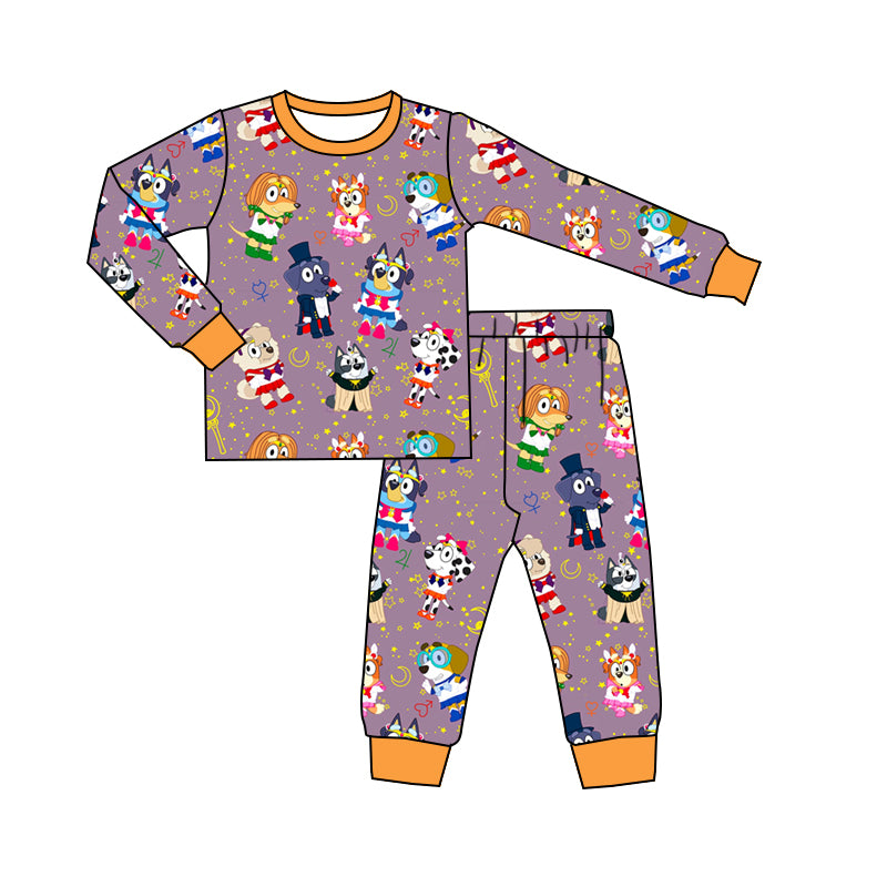 Baby Kids Cartoon Dogs Pajamas Pants Clothes Sets preorder(moq 5)