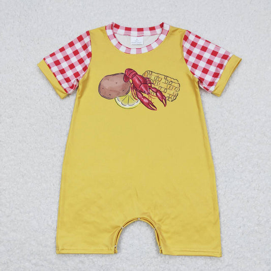 Baby Infant Boys Potato Crawfish Corn Rompers