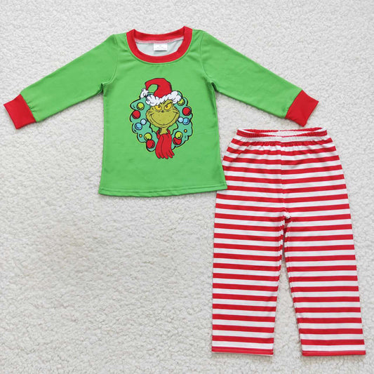 Baby Boys Christmas Frog Stripe Pants Clothes Sets