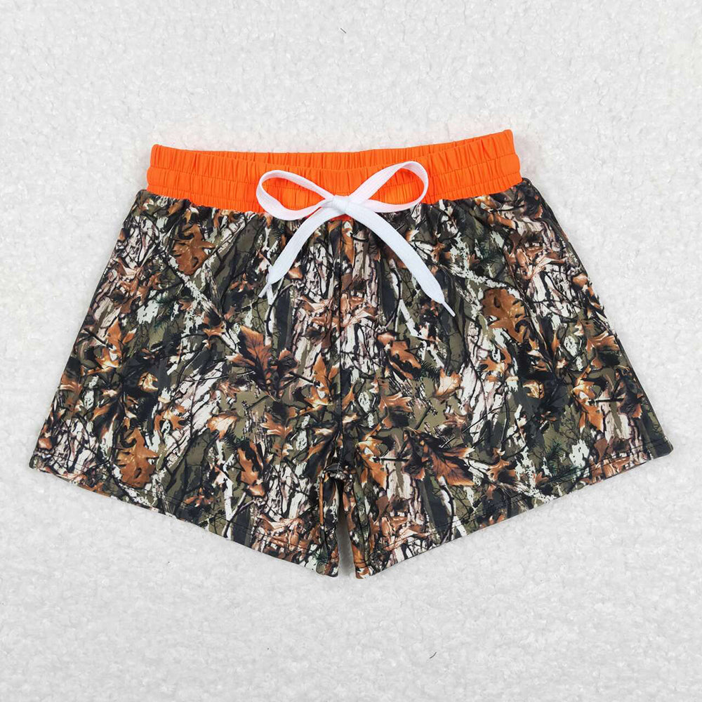 Baby Boys Summer Camo Orange Trunks Swimsuits