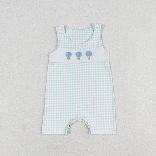 Baby Infant Boys Blue Hot Balloons Rompers