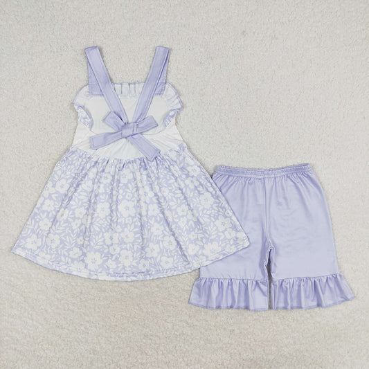 Baby Girls Daddy's Girl Straps Tunic Top Summer Ruffle Shorts Clothes Sets