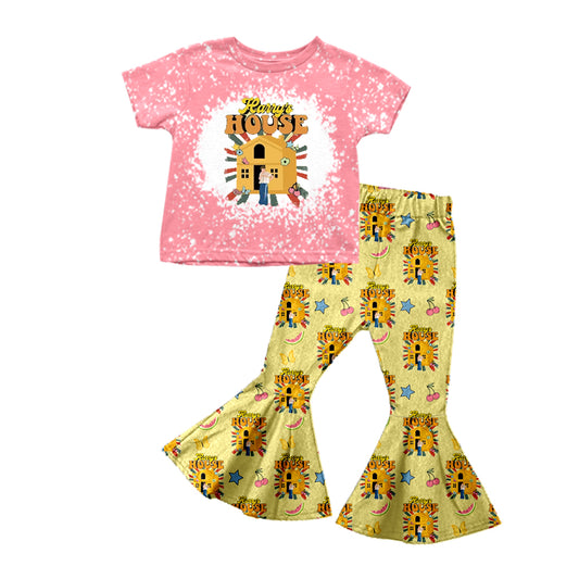 Baby Girls House Cartoon Top Bell Pants Clothing Sets preorder(moq 5)